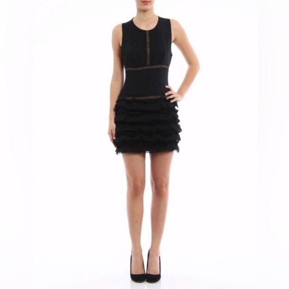 BCBG MaxAzria " Maile" Ruffle Mini Dress - Picture 3 of 11